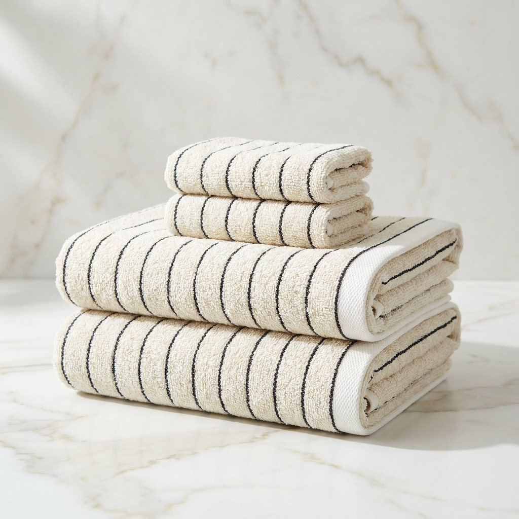 Raye Cotton Pinstripe Towel Set