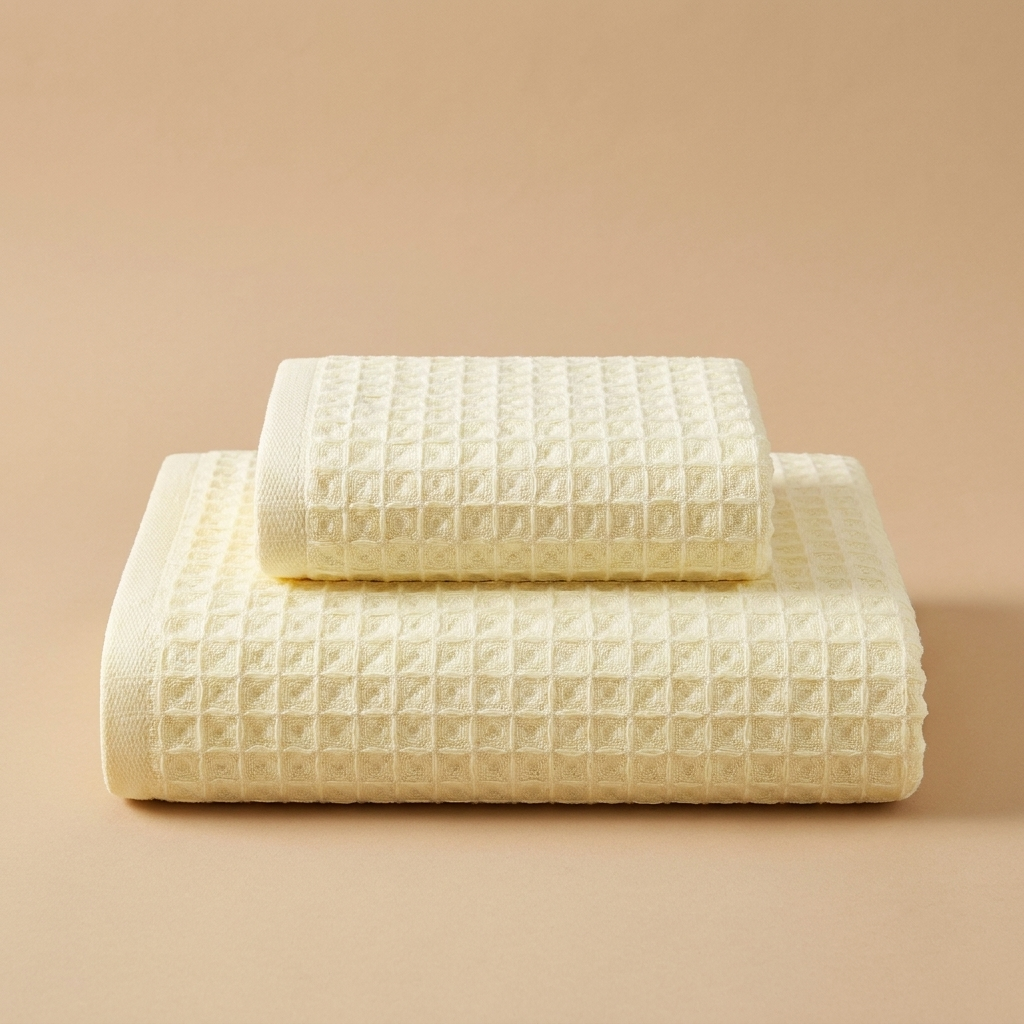 Waffle Bath and Face Towel set